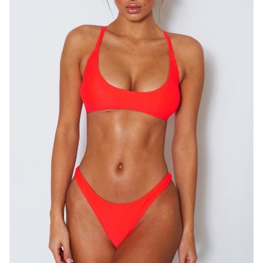 White Fox Coral Bikini Set